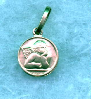 14K Gold Angel Charm